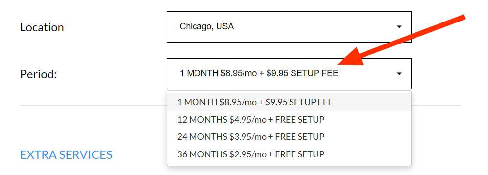 Setup Fee With Monthly Plans