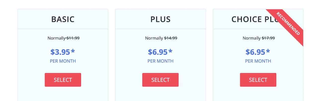JustHost Shared Hosting pricing