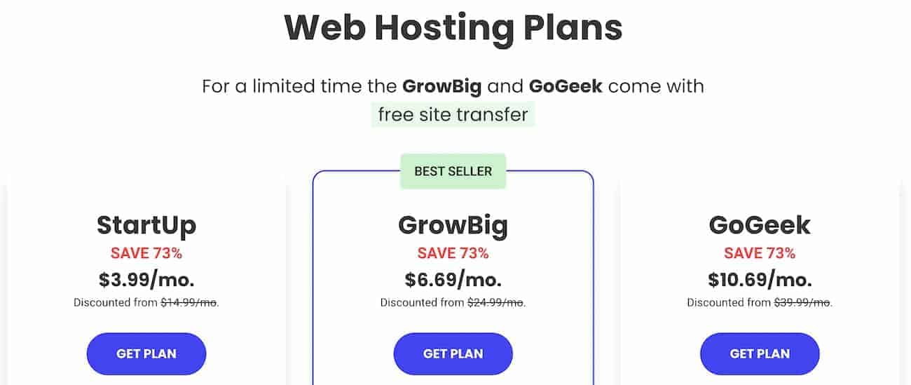 Siteground Web Hosting Plans