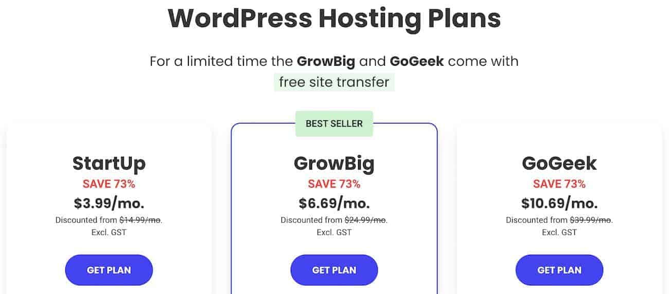 Siteground Wordpress Hosting Plans