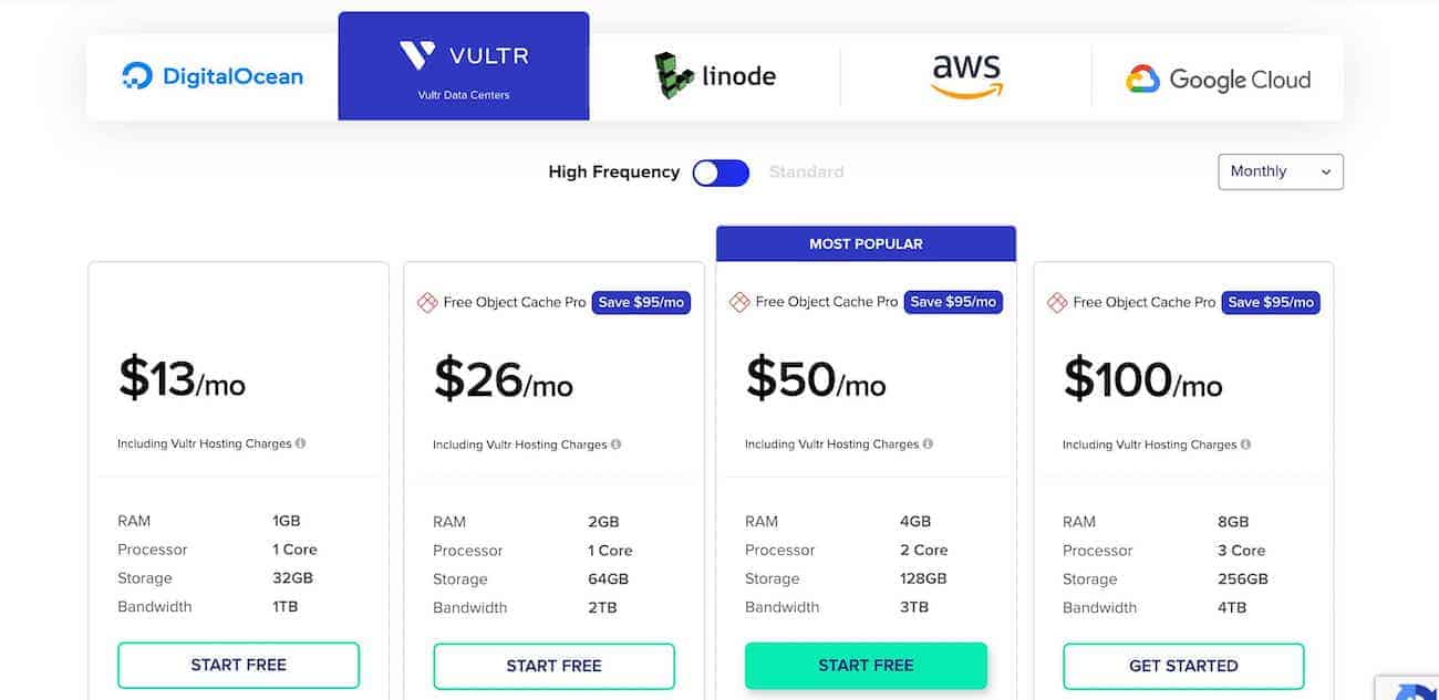 Vultr pricing