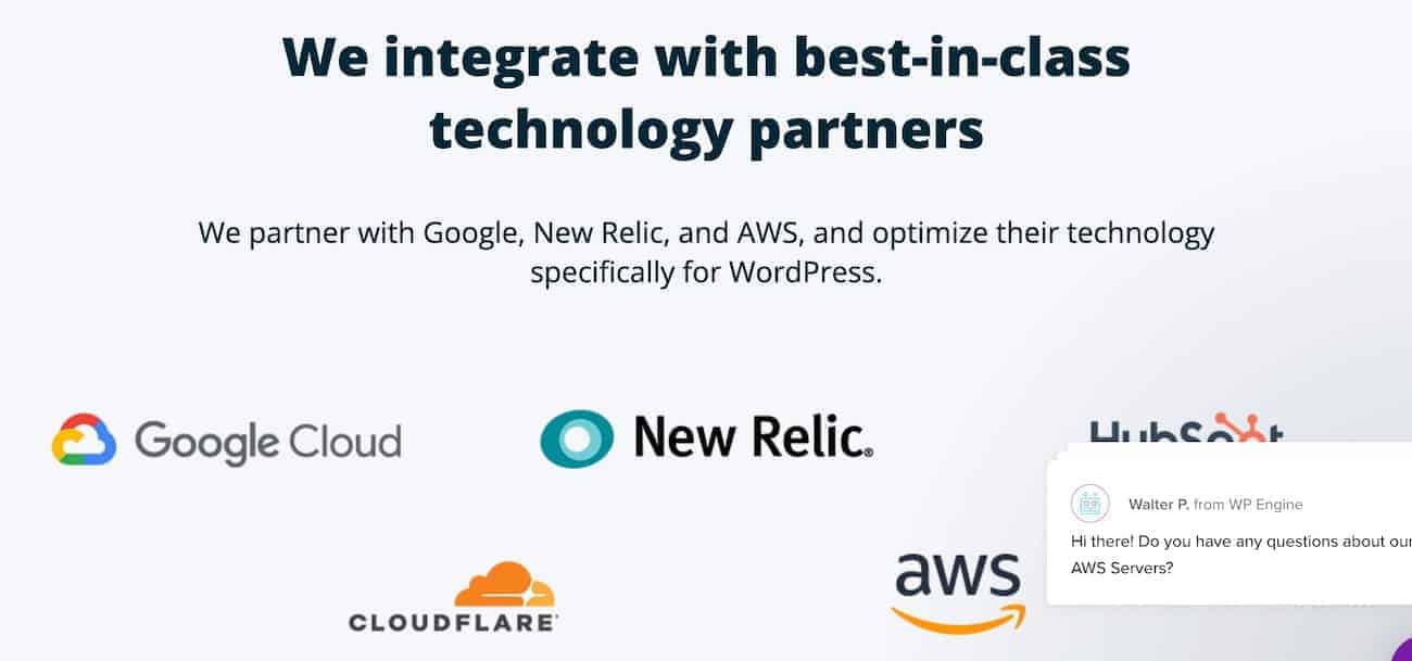 WPEngine support google cloud and AWS